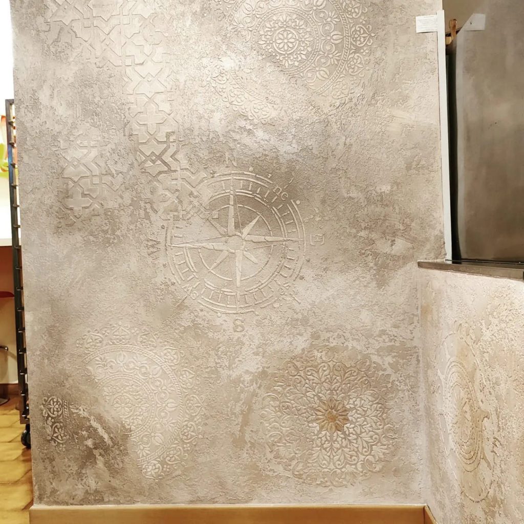 Pizzeria-muro-invecchiato-con-stensil-Dopo-2