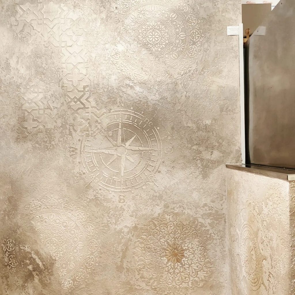 Pizzeria-muro-invecchiato-con-stensil-Dopo-4