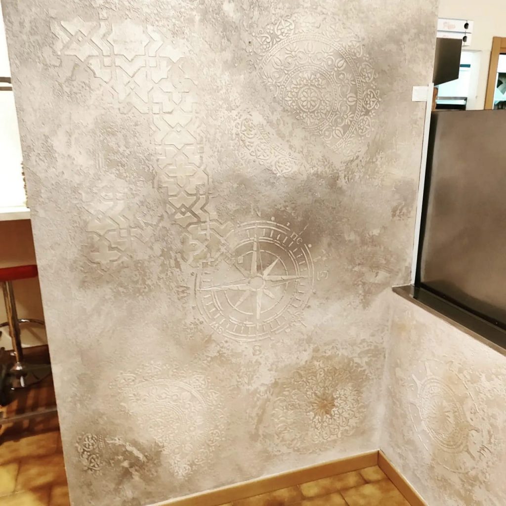 Pizzeria-muro-invecchiato-con-stensil-Dopo-6